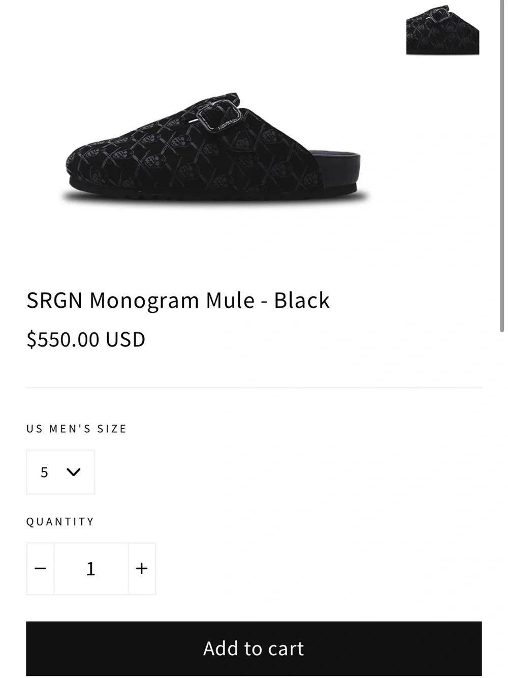 ® Men’s Surgeon Monogram Mule